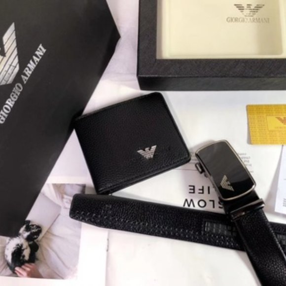 Armani belt automatic buckle belt ➕ wallet - Picture 3 of 8